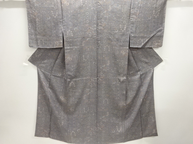 JAPANESE KIMONO / TSUMUGI / WOVEN GRID 